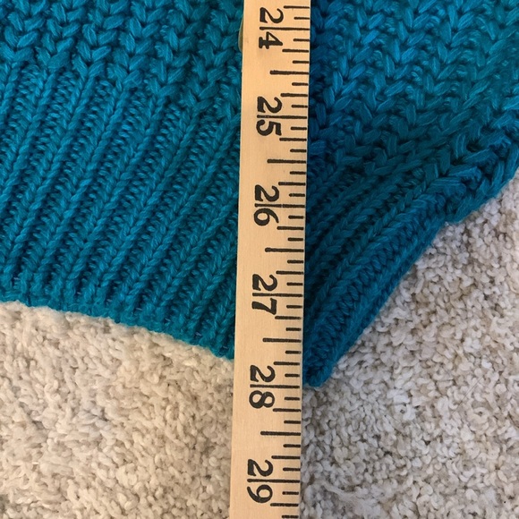 NWT Vintage Cambridge Classics Teal Sweater Chunky Knit Oversized Size Large - Picture 9 of 17